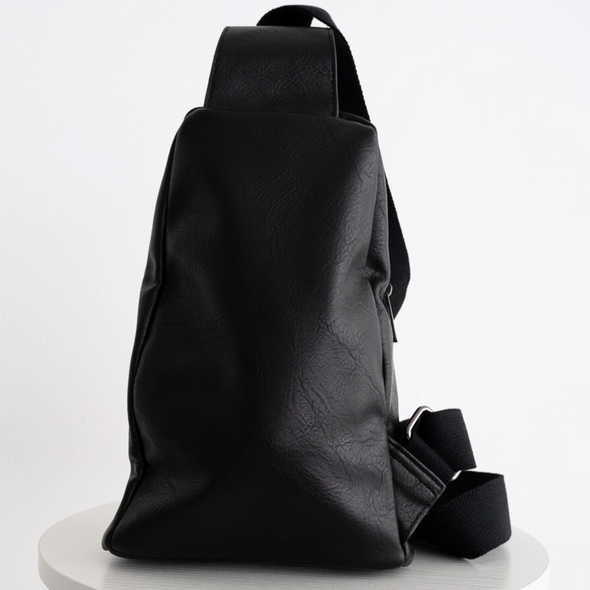 Leather Sling Bag – Black