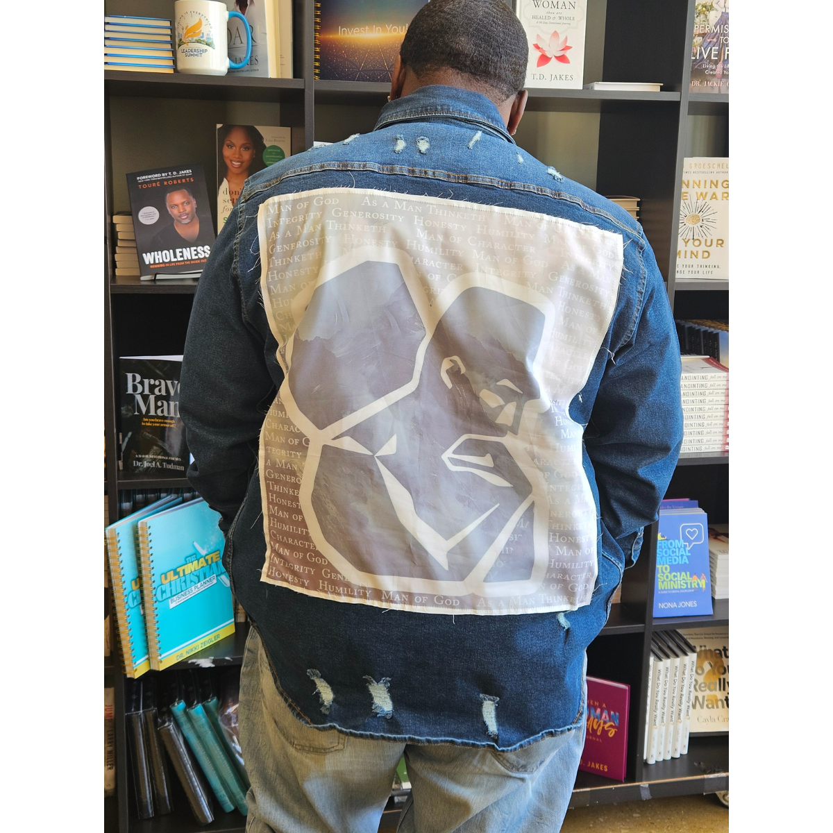 As a Man Thinketh Denim Jacket