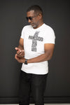 T.D. Jakes – Man of God Cross T-Shirt – White – Centered Cross