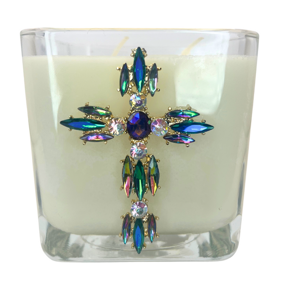 Myrrh Iridescent Cross Candle– The Potter's House