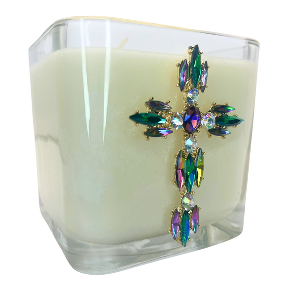 Myrrh Iridescent Cross Candle– The Potter's House