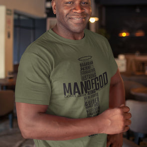 T.D. Jakes – Man of God Cross T-Shirt – Olive Green –Centered Cross