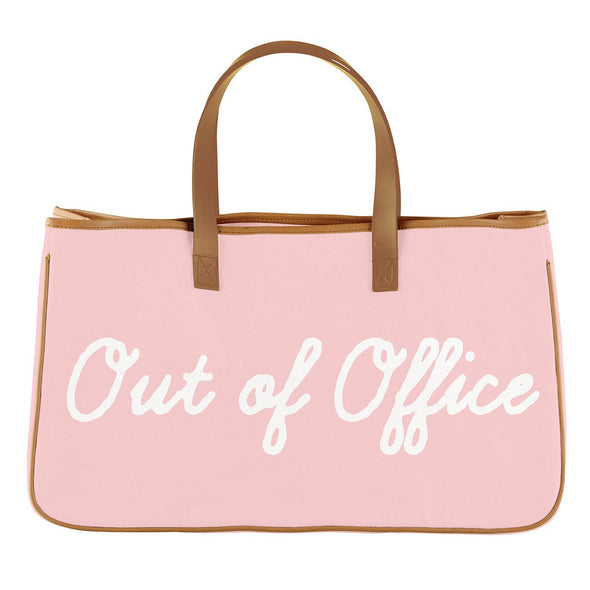 T.D. Jakes - Out of Office (Pink)Large Canvas Totes