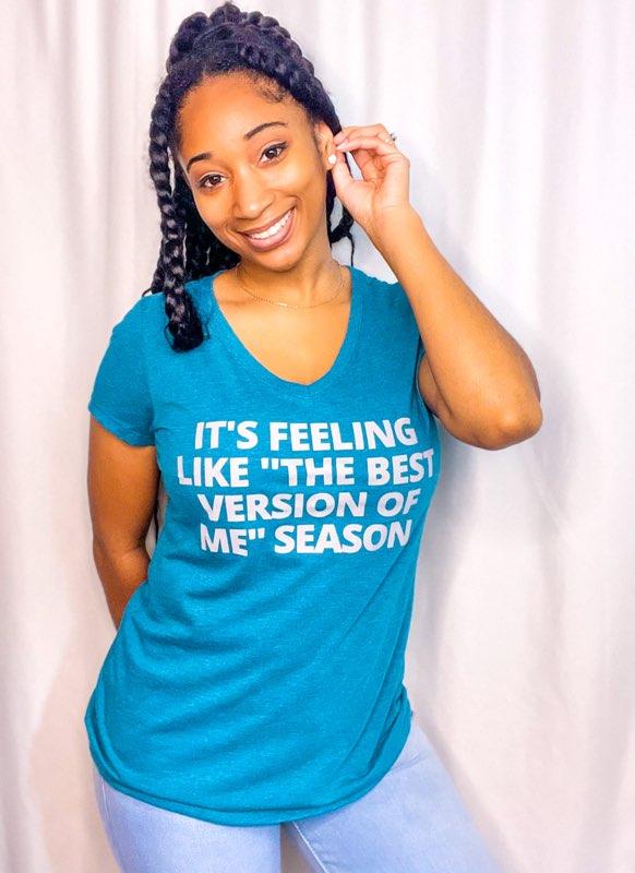 T.D. Jakes - It's Feeling Like the Best Version of Me Teal t-shirt