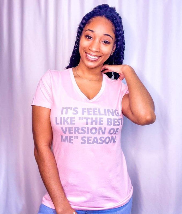 T.D. Jakes - It's Feeling Like The Best Version of Me Pink t-shirt