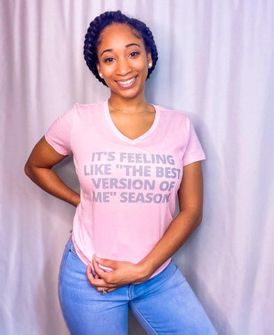 T.D. Jakes - It's Feeling Like The Best Version of Me Pink t-shirt