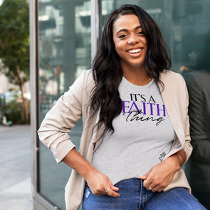 It's A Faith Thing - Heather Grey Crew T-Shirt