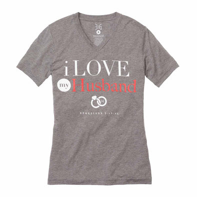 T.D. Jakes - I Love My Husband V-Neck T-Shirt - 316 Collection