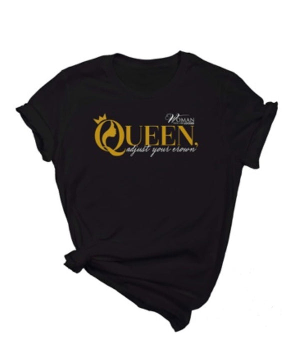 Queen Adjust Your Crown Black Shirt