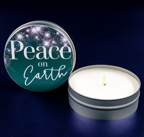 Peace On Earth Holiday Tin Candle