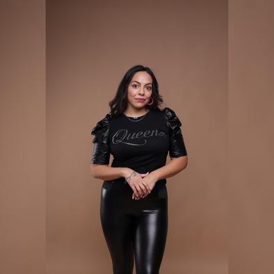 T.D. Jakes - Vegan Leather Puff Sleeve - Queen